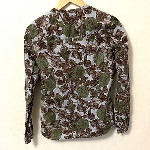 Boden Floral Long Sleeve Half Button Shirt Size Medium